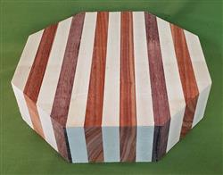 Bowl #532 - Maple, Padauk & Purpleheart Striped Bowl Blank ~ 11 1/2" x 3" ~ $84.99